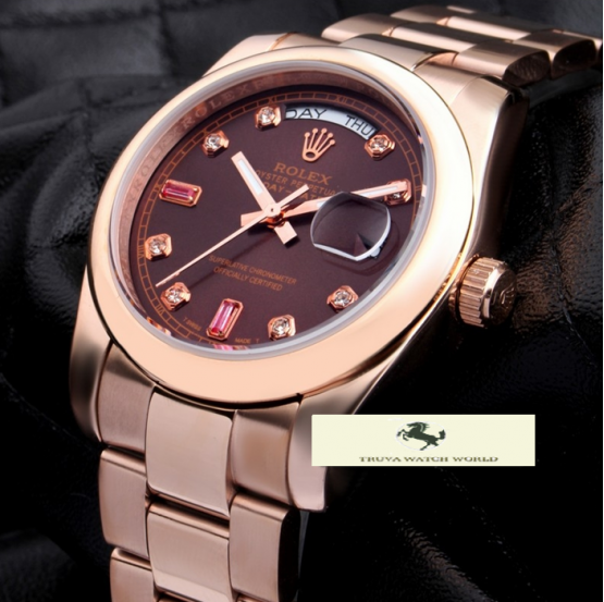 HK1197 ROLEX DAY DATE ROSE GOLD BAYAN SAATİ